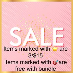 ⭐️ items are 3/$15 🎯items are free with bundle!